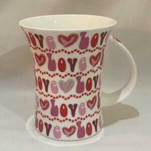 Dunoon Fine Bone China Love Valentine Mug Made in England Designed Debra Jedwab